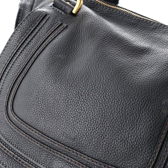 Chloe Marcie Shoulder Bag Leather Large Black - Picture 6 of 10